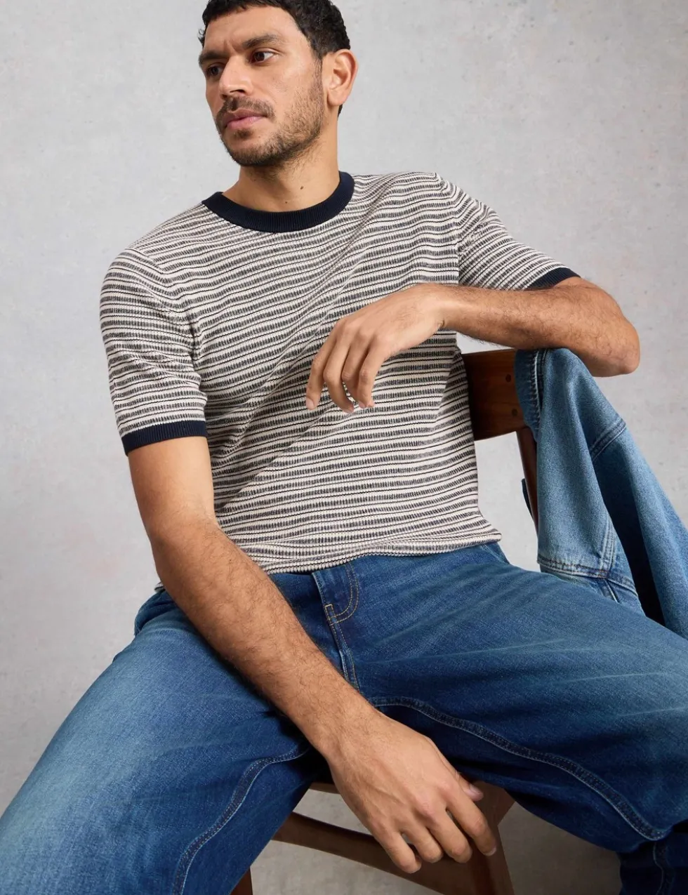 Pure Cotton Striped T-Shirt