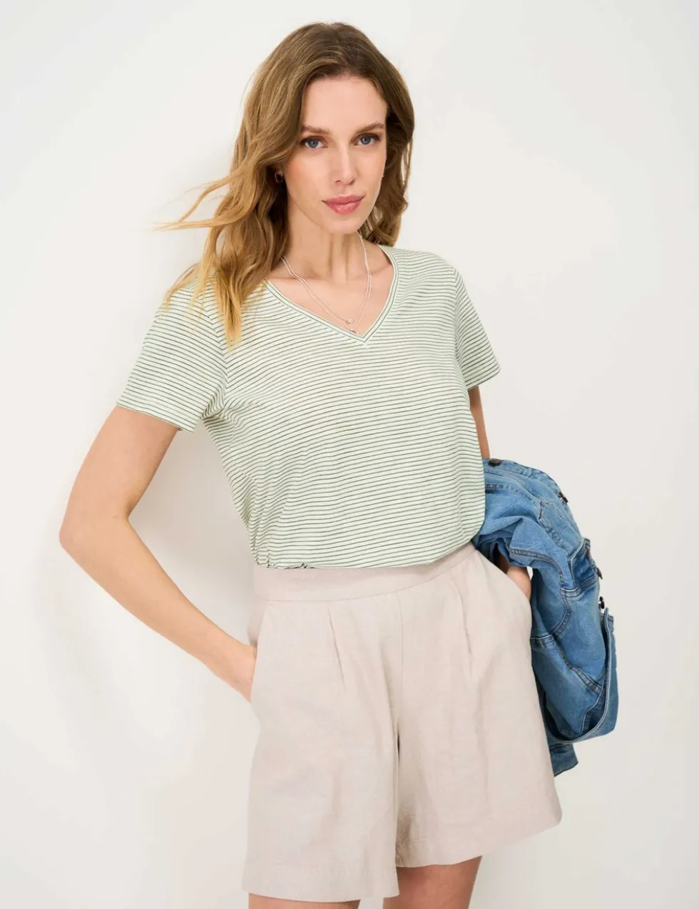 Pure Cotton Striped T-Shirt
