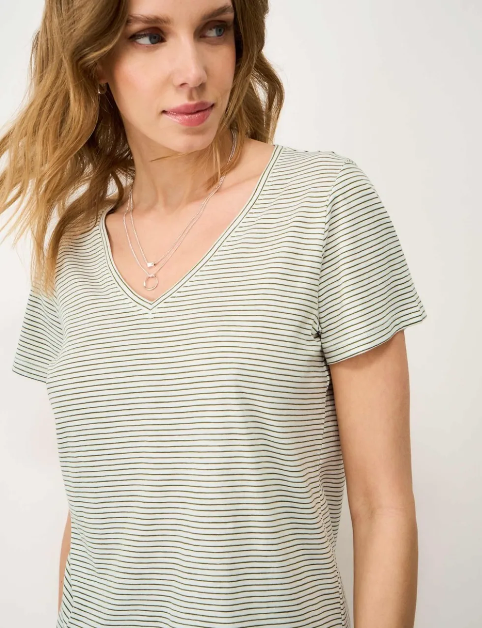 Pure Cotton Striped T-Shirt