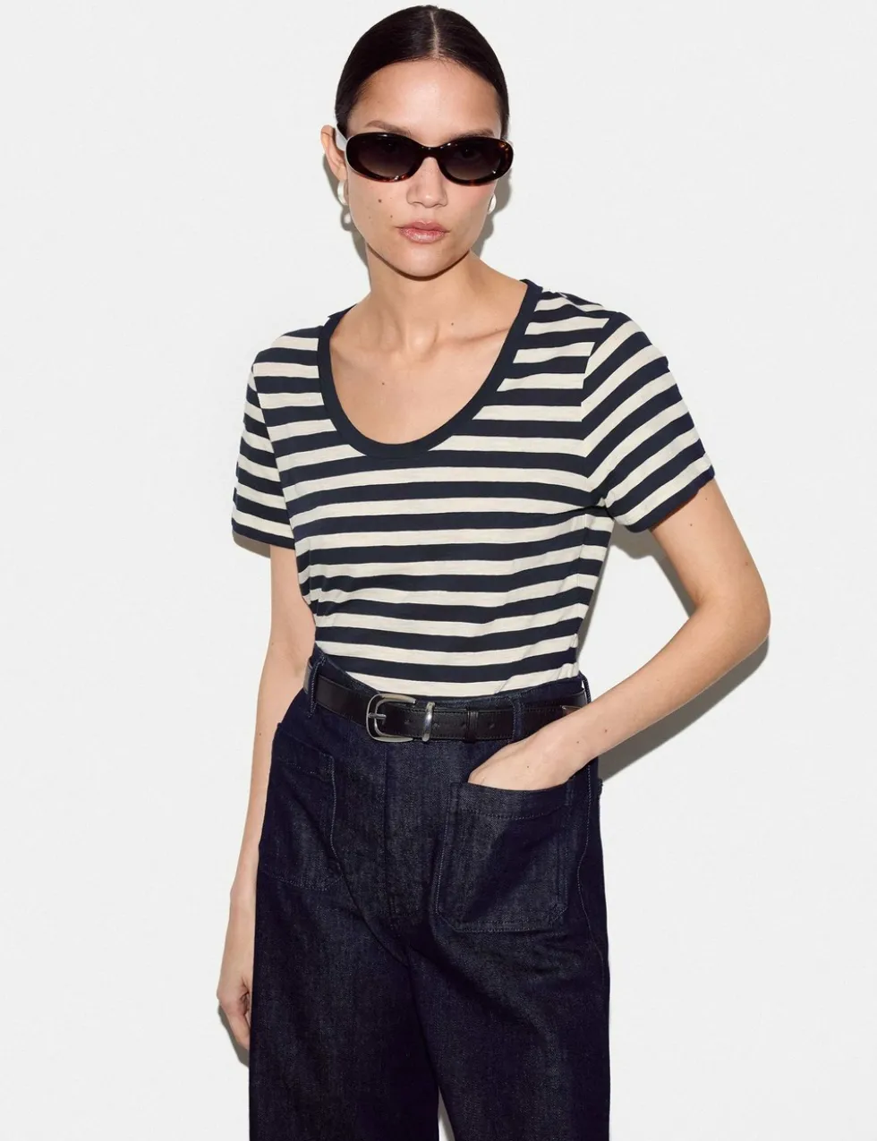 Pure Cotton Striped T-Shirt