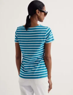 Pure Cotton Striped T-Shirt