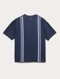 Pure Cotton Striped T-Shirt (6-16 Yrs)