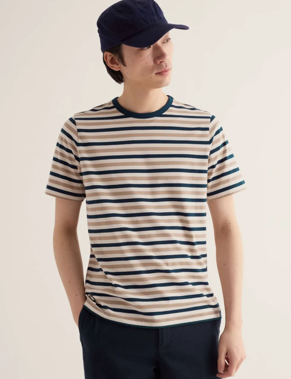 Pure Cotton Striped T-Shirt