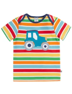 Pure Cotton Striped Vehicle T-Shirt (3 Mths-5 Yrs)