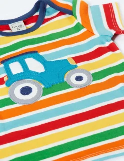Pure Cotton Striped Vehicle T-Shirt (3 Mths-5 Yrs)