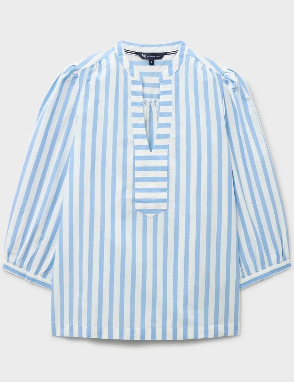 Pure Cotton Striped V-Neck Blouse
