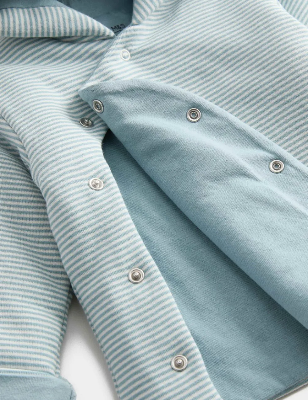 Pure Cotton Striped Wadded Jacket (0-12 Mths)
