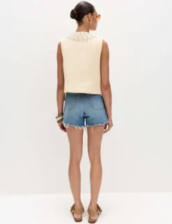 Pure Cotton Studded Gilet