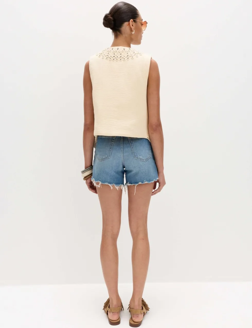 Pure Cotton Studded Gilet