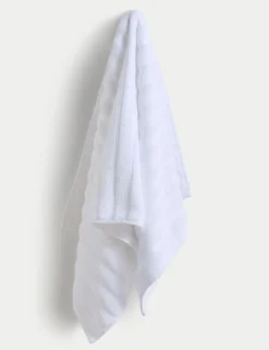 Pure Cotton Super Plush Ribbed Bath Towel