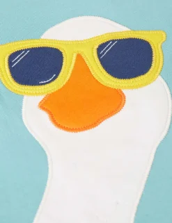Pure Cotton Swan Appliqué T-Shirt (1-10 Yrs)