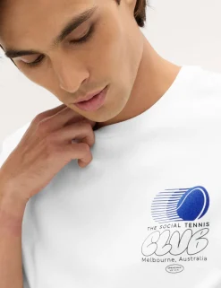 Pure Cotton Tennis Graphic T-Shirt