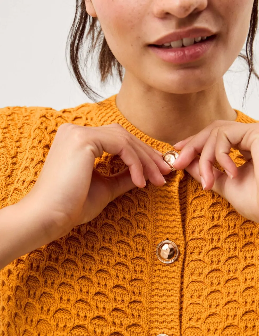 Pure Cotton Textured Cardigan