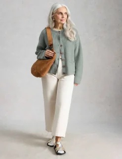 Pure Cotton Textured Cardigan