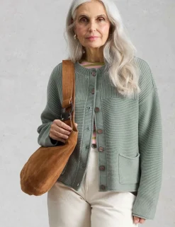 Pure Cotton Textured Cardigan