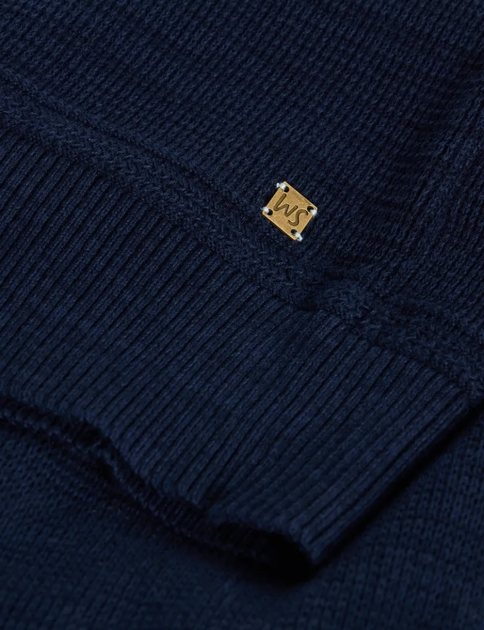 Pure Cotton Textured Crew Neck Jumper