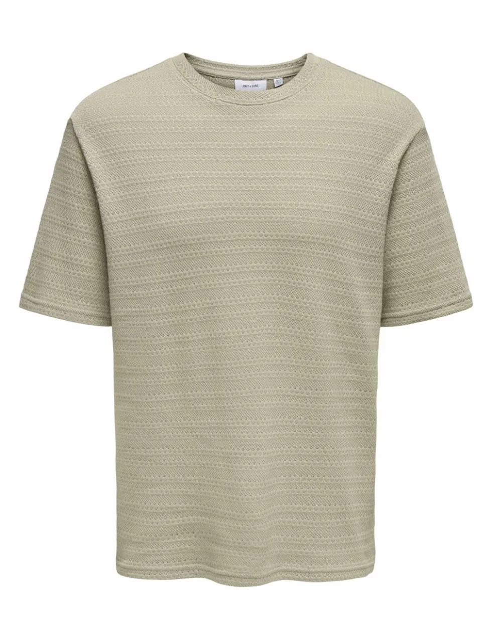 Pure Cotton Textured Crew Neck T-Shirt