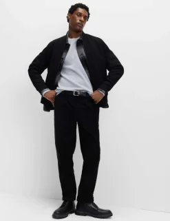 Pure Cotton Textured Crew Neck Jumper