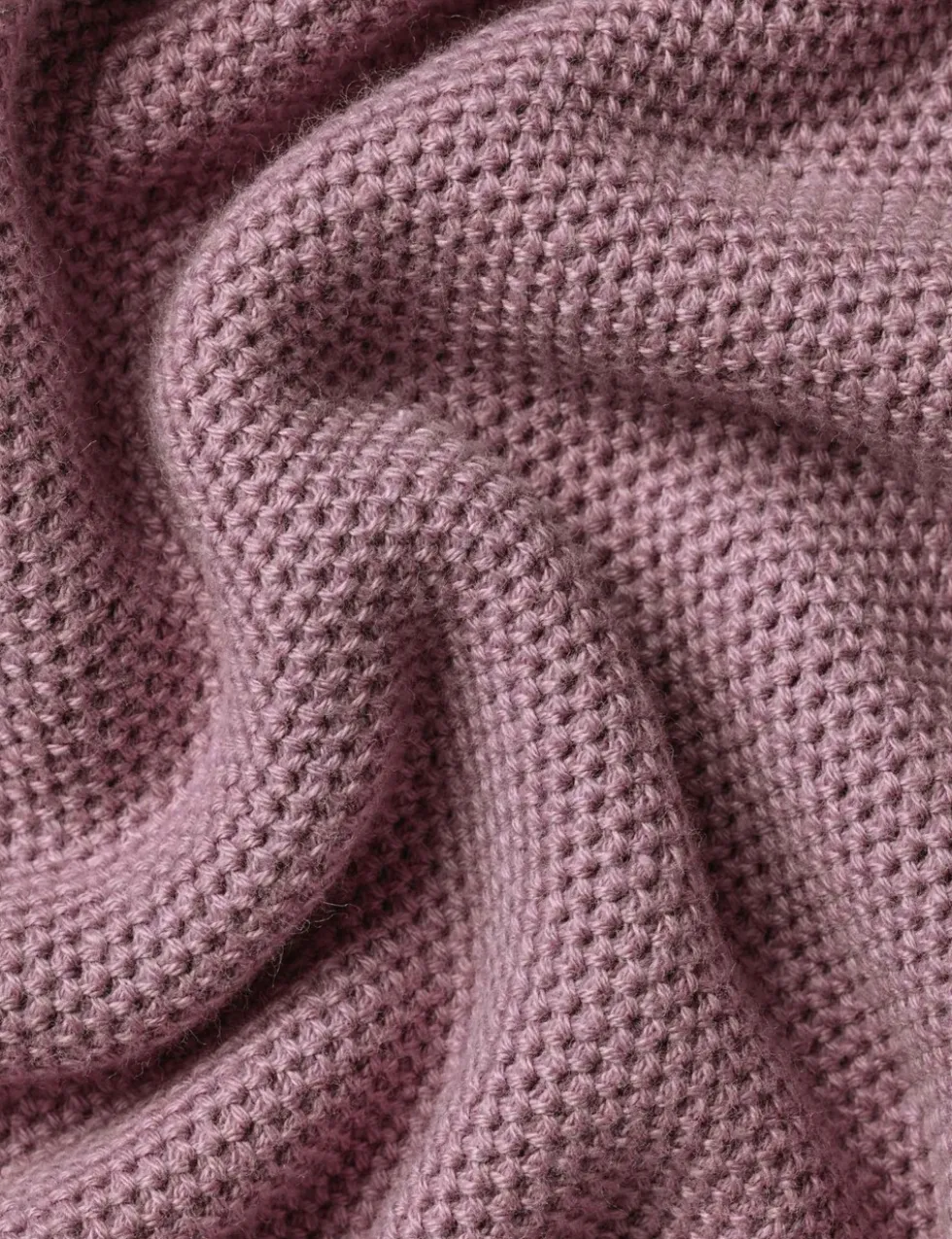 Pure Cotton Textured Half Zip Jumper