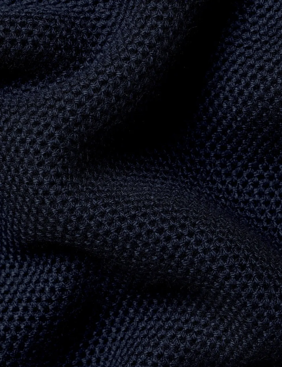 Pure Cotton Textured Half-Zip Jumper