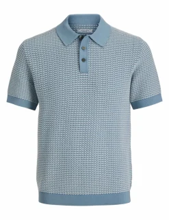 Pure Cotton Textured Knitted Polo Shirt