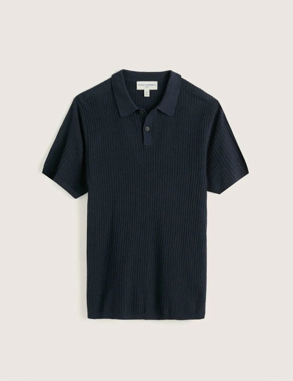 Pure Cotton Textured Knitted Polo Shirt