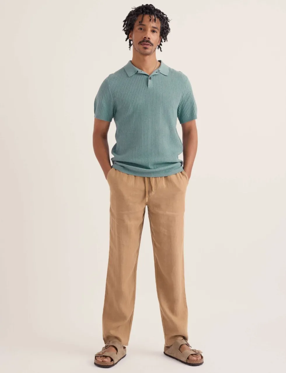 Pure Cotton Textured Knitted Polo Shirt