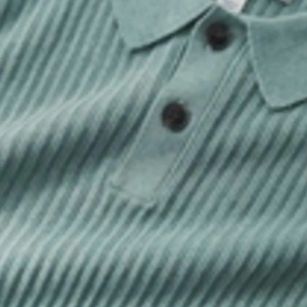 Pure Cotton Textured Knitted Polo Shirt