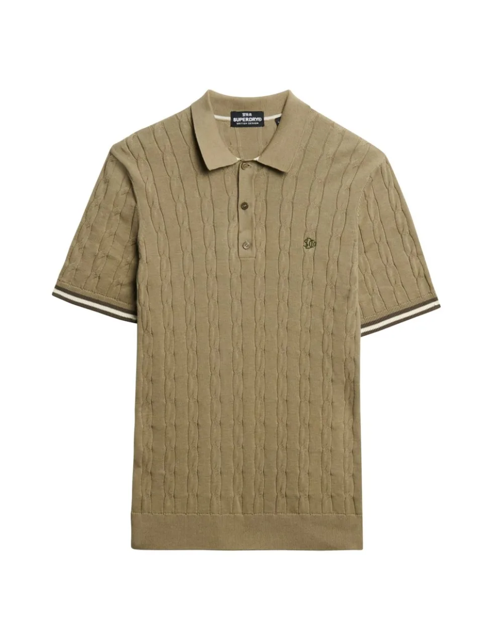 Pure Cotton Textured Knitted Polo Shirt
