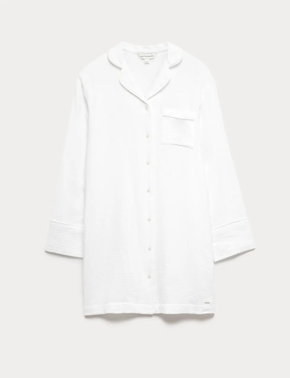 Pure Cotton Textured Muslin Nightshirt