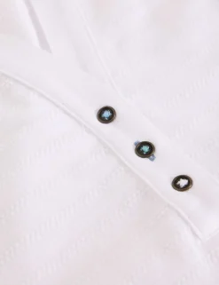 Pure Cotton Textured Notch Neck Vest