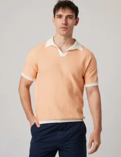 Pure Cotton Textured Polo Shirt