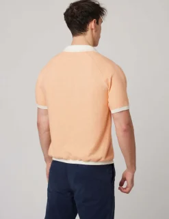 Pure Cotton Textured Polo Shirt