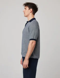Pure Cotton Textured Polo Shirt