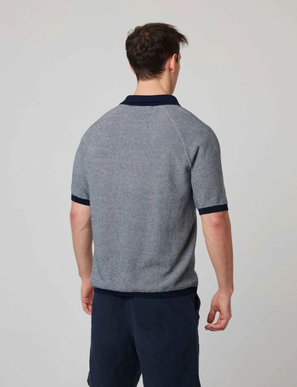 Pure Cotton Textured Polo Shirt