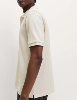 Pure Cotton Textured Polo Shirt