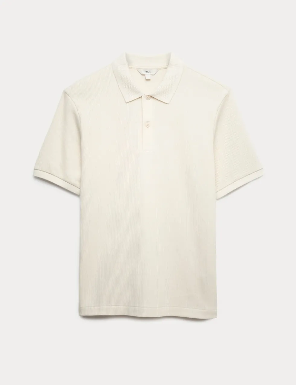 Pure Cotton Textured Polo Shirt