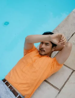 Pure Cotton Textured Polo Shirt