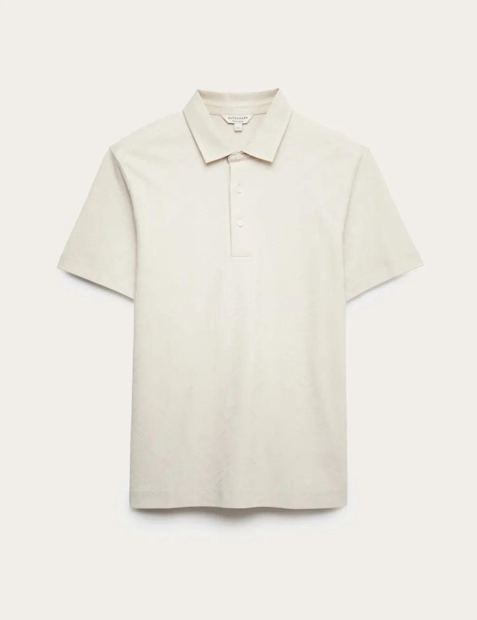Pure Cotton Textured Polo Shirt