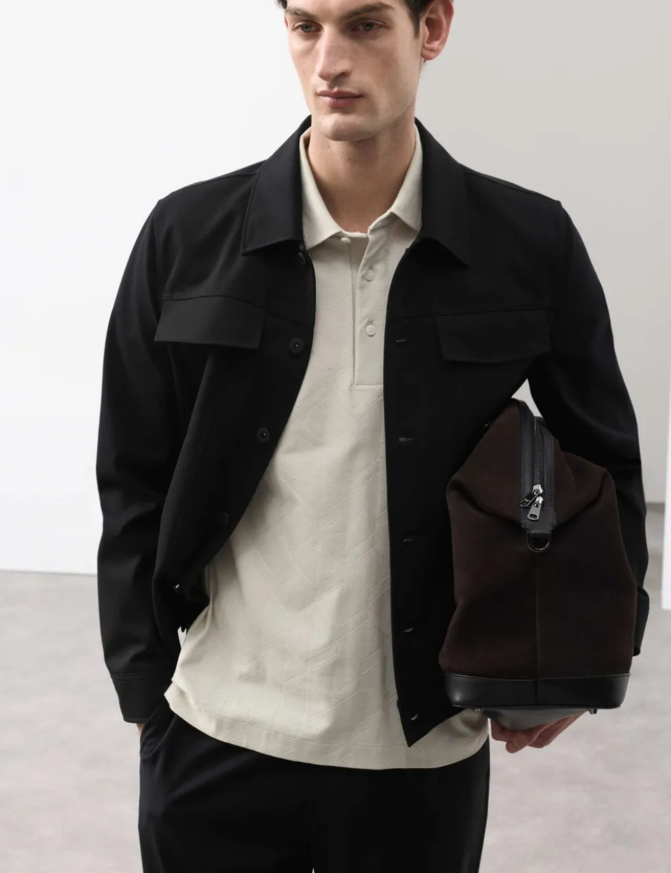 Pure Cotton Textured Polo Shirt