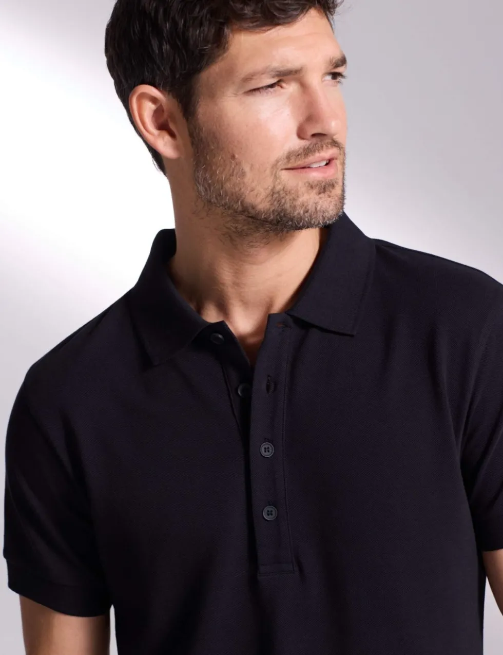 Pure Cotton Textured Polo Shirt