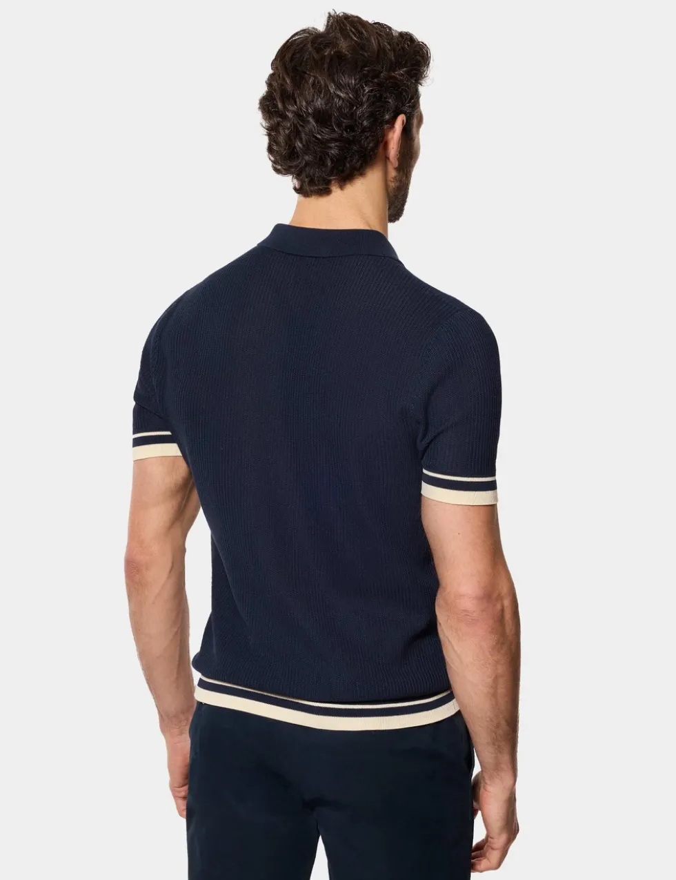 Pure Cotton Textured Polo Shirt