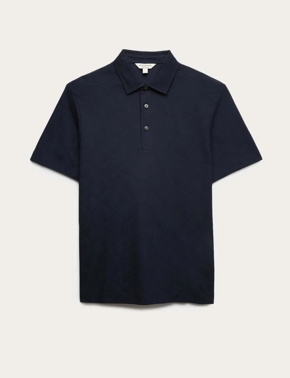 Pure Cotton Textured Polo Shirt