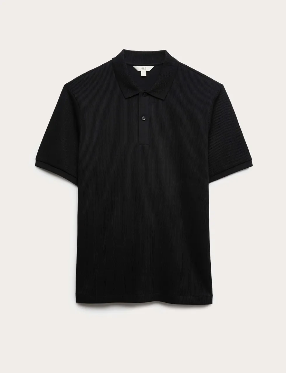 Pure Cotton Textured Polo Shirt
