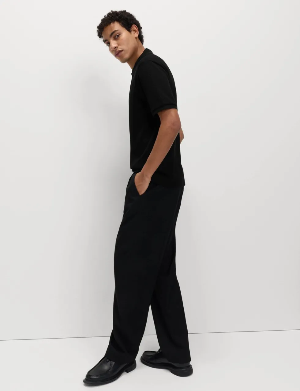 Pure Cotton Textured Polo Shirt