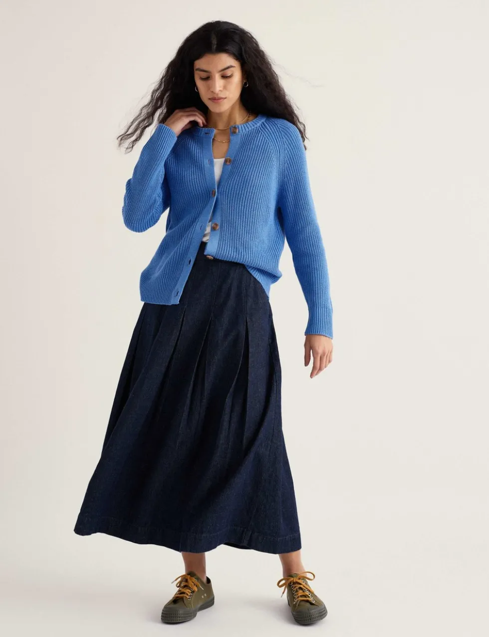 Pure Cotton Textured Relaxed Cardigan