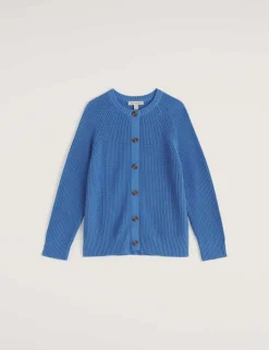 Pure Cotton Textured Relaxed Cardigan