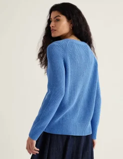 Pure Cotton Textured Relaxed Cardigan