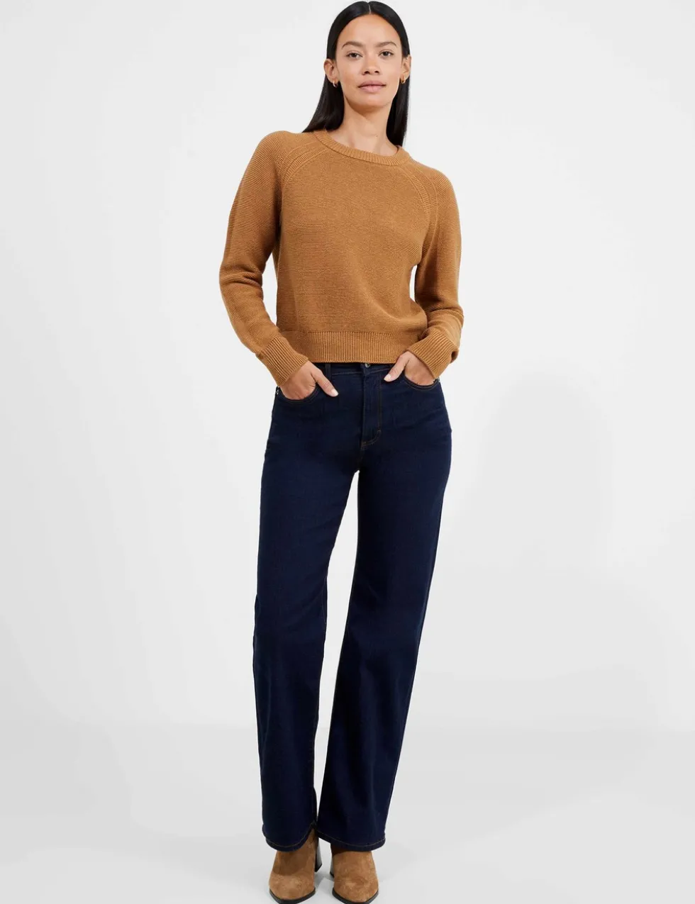 Pure Cotton Textured Relaxed Jumper