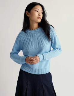Pure Cotton Textured Relaxed Jumper